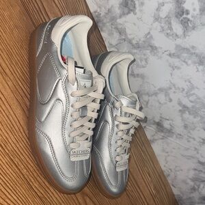 Skechers Metallic Silver Sneakers